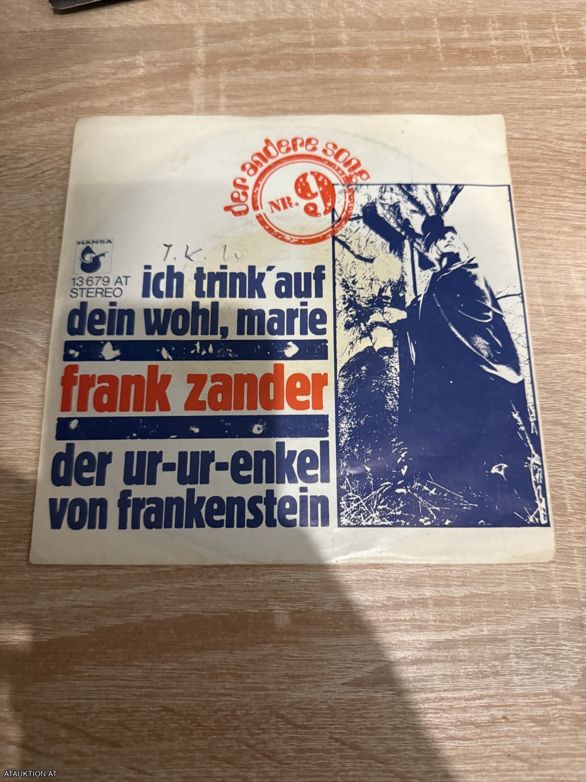 SINGLE / Frank Zander – Ich Trink' Auf Dein Wohl, Marie / Der Ur-Ur-Enkel Von Frankenstein