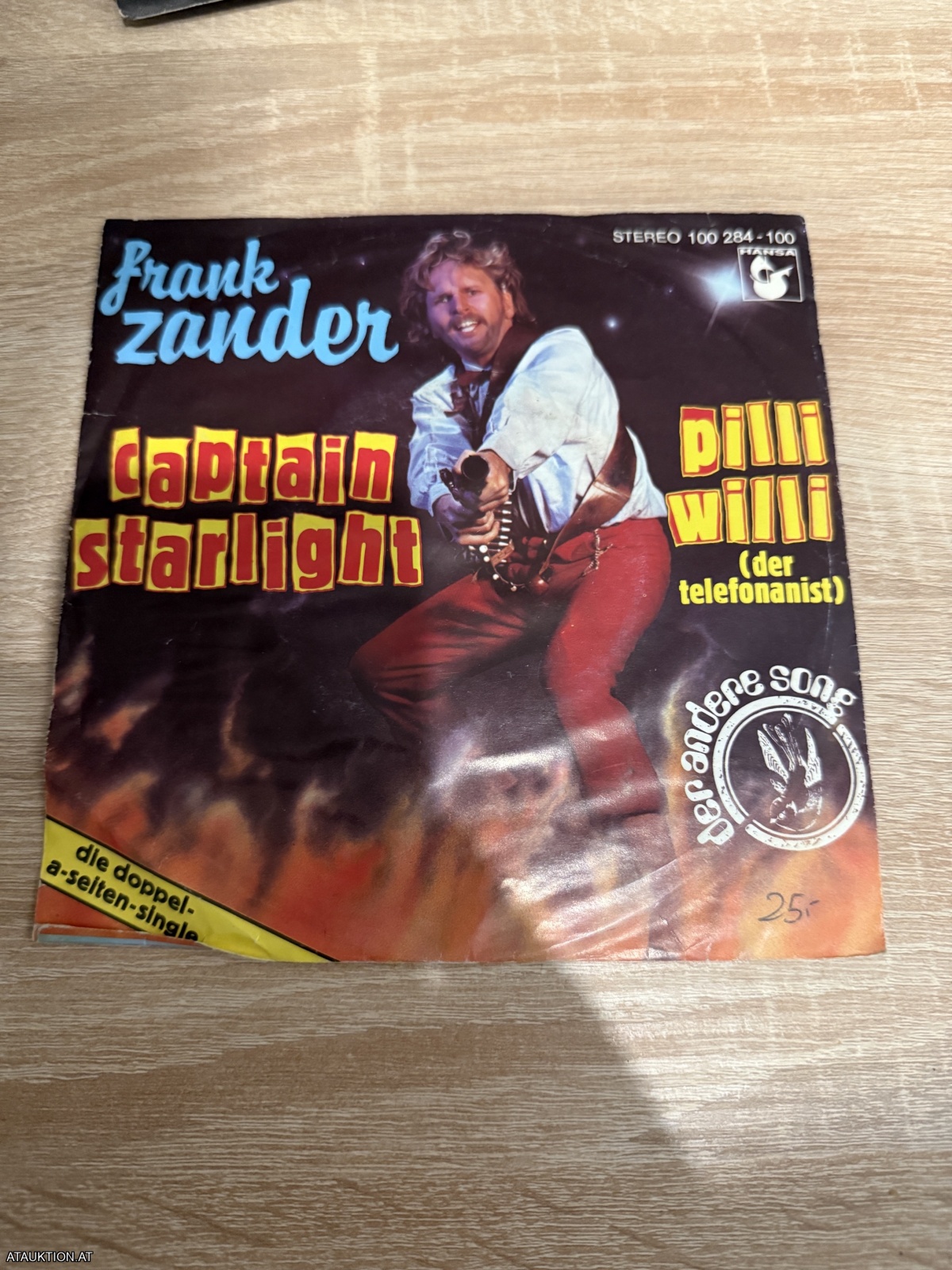 SINGLE / Frank Zander – Captain Starlight / Pilli Willi (Der Telefonanist)