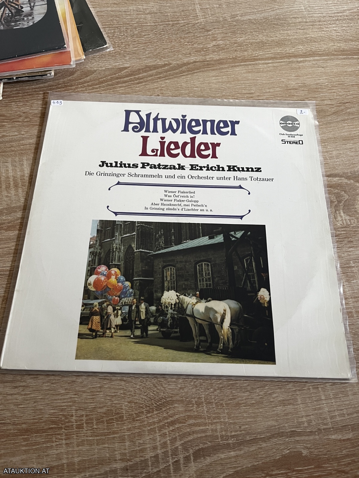 LP / Julius Patzak, Erich Kunz, Die Grinzinger Schrammeln – Altwiener Lieder