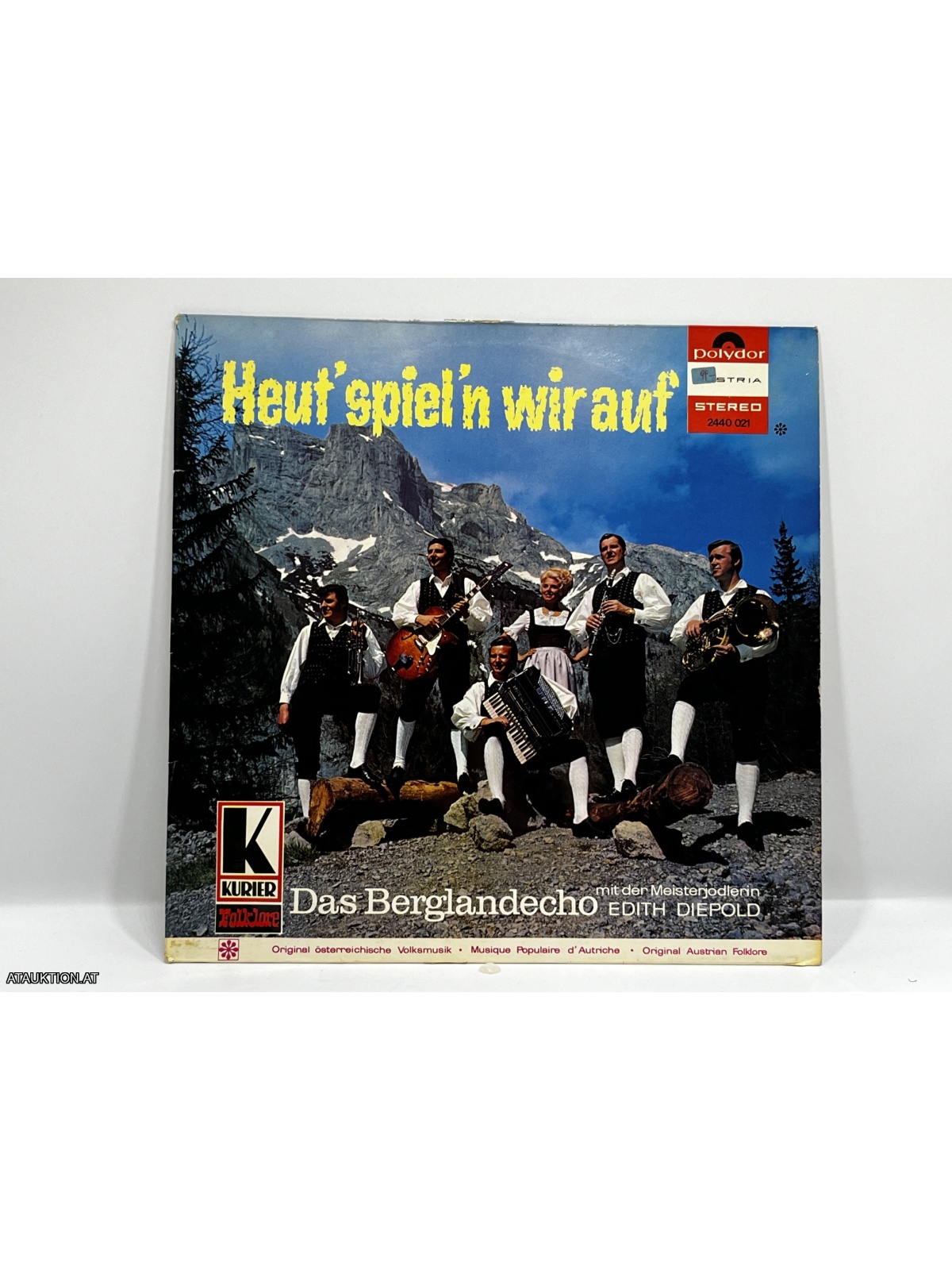 LP / Das Berglandecho Mit Der Meisterjodlerin Edith Diepold – Heut' Spiel'n Wir Auf