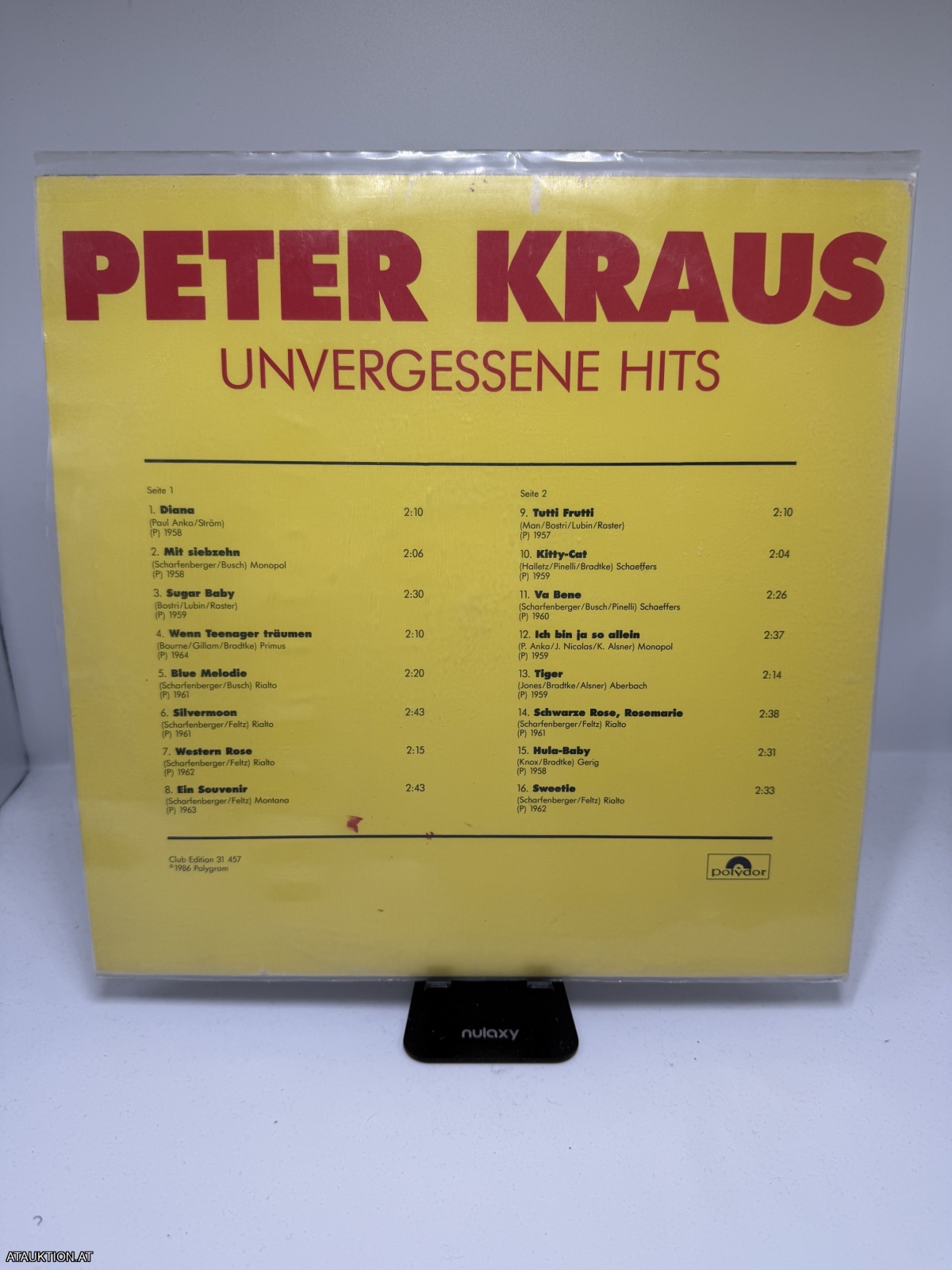 LP / Peter Kraus – Unvergessene Hits