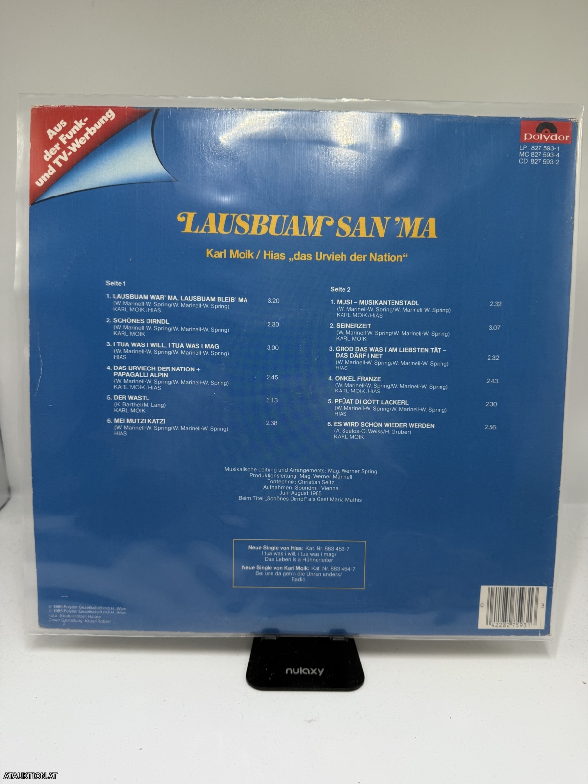 LP / Hias & Karl Moik – Lausbuam San' Ma