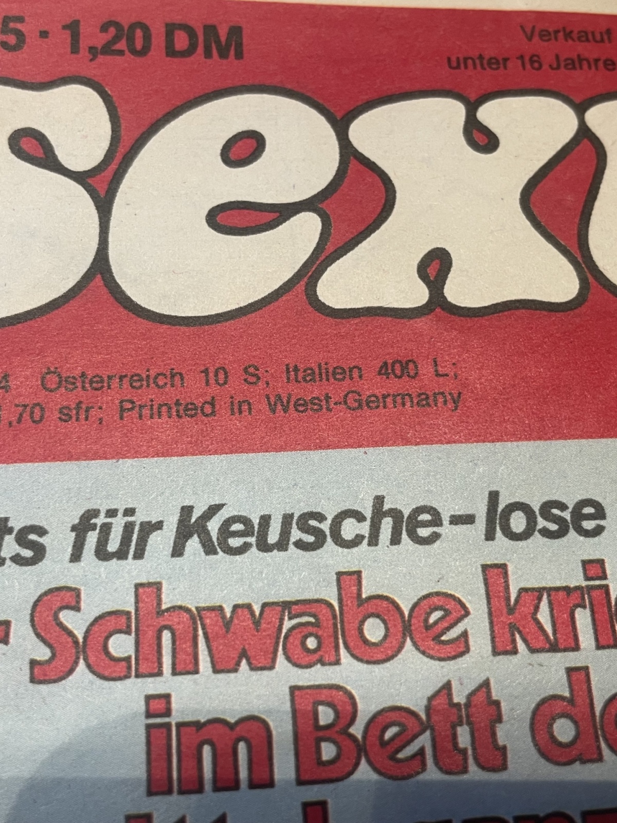 6 Zeitschriften Sexy aus den 70er Jahren