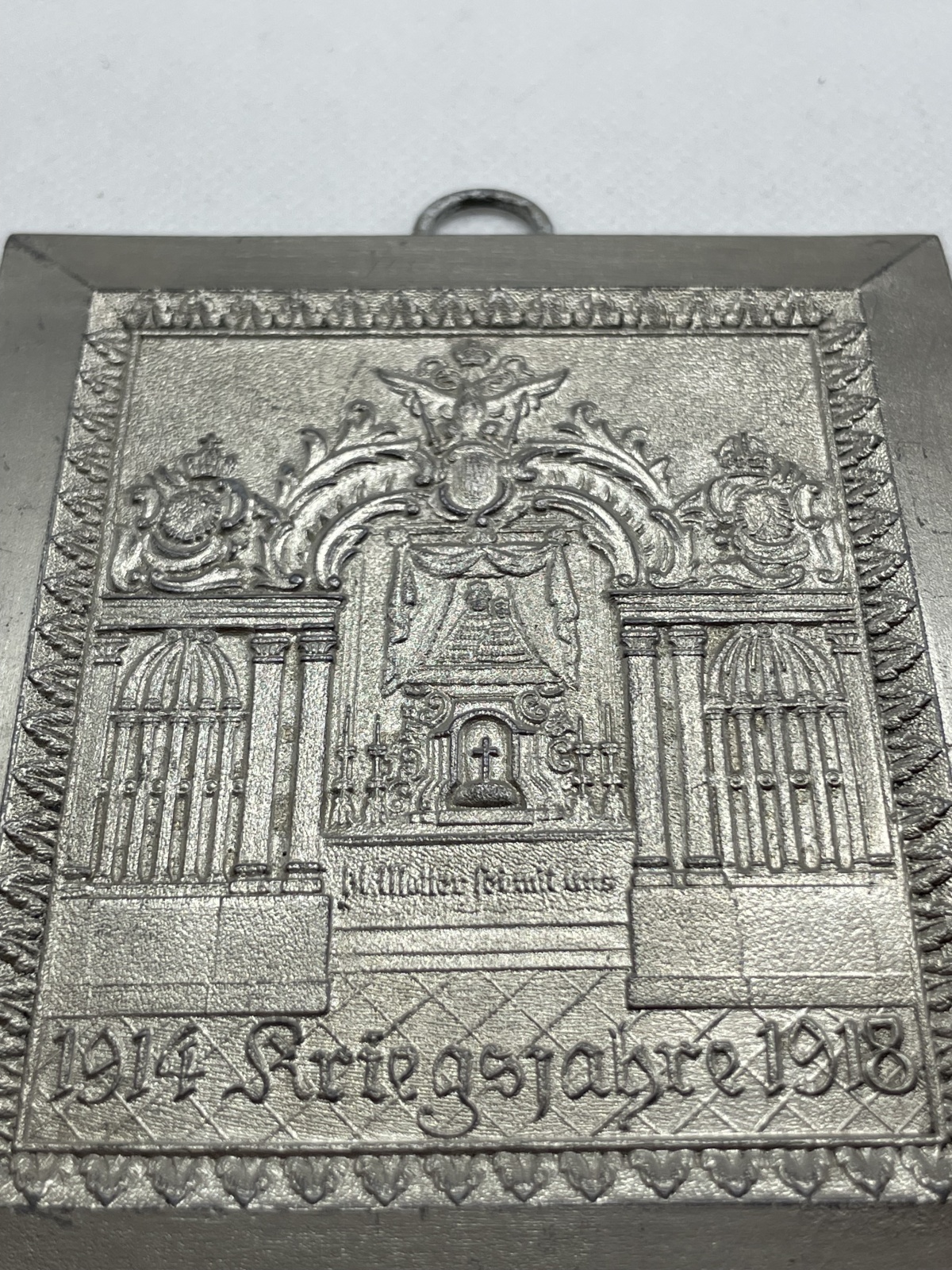 Wandplakette 1914 Kriegsjahre 1918