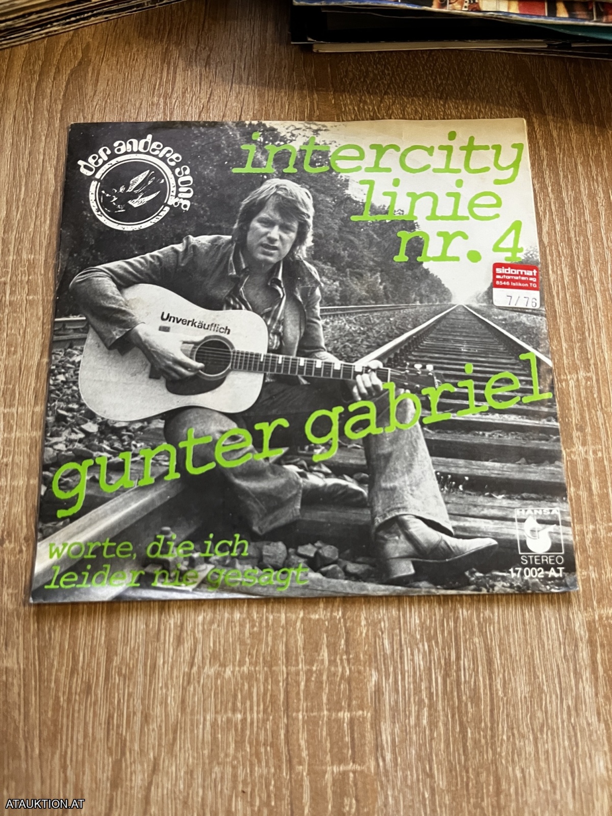 SINGLE / Gunter Gabriel – Intercity Linie Nr. 4