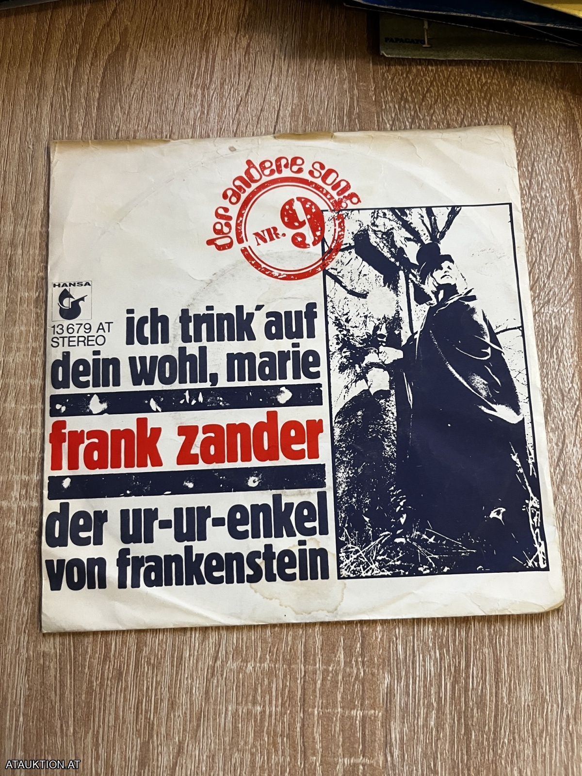 SINGLE / Frank Zander – Ich Trink' Auf Dein Wohl, Marie / Der Ur-Ur-Enkel Von Frankenstein