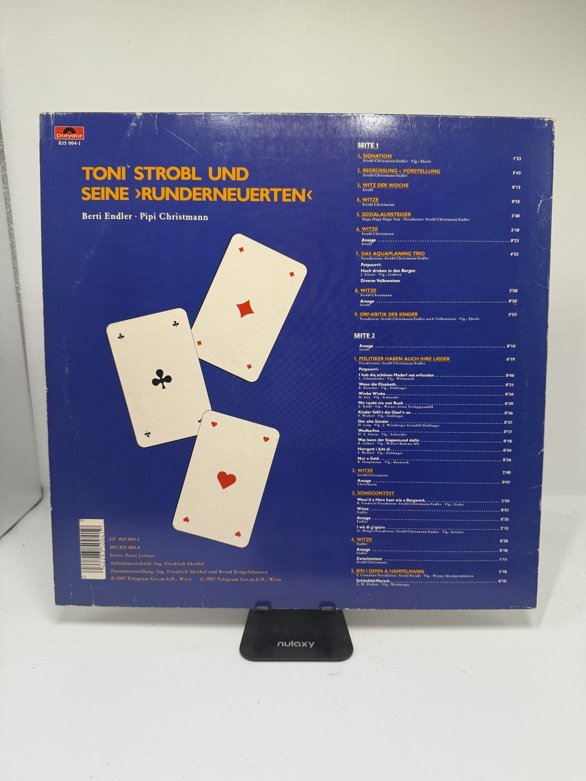 LP / Toni Strobl, Pipi Christmann, Berti Endler – Toni Strobl Und Seine "Runderneuerten"