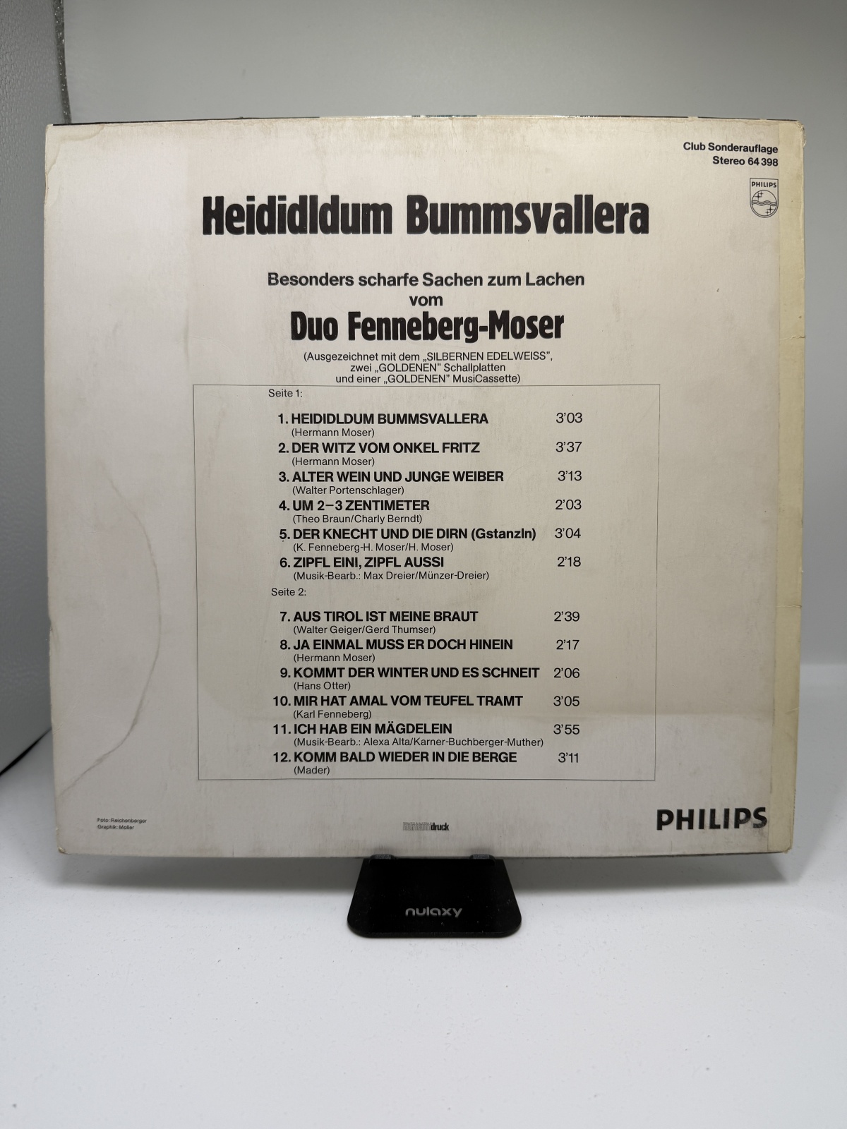 LP / Duo Fenneberg-Moser – Heididldum Bummsvallera