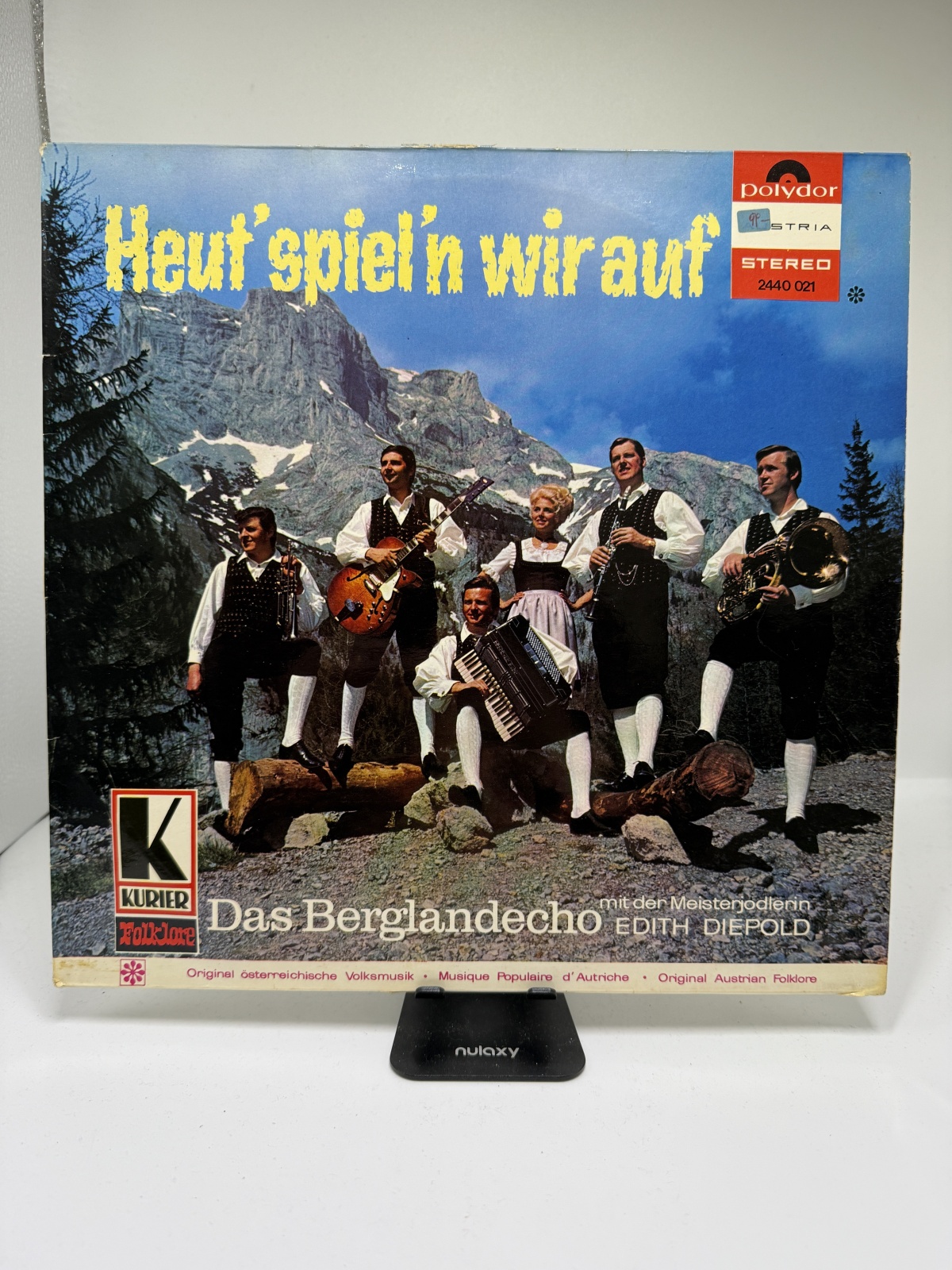 LP / Das Berglandecho Mit Der Meisterjodlerin Edith Diepold – Heut' Spiel'n Wir Auf