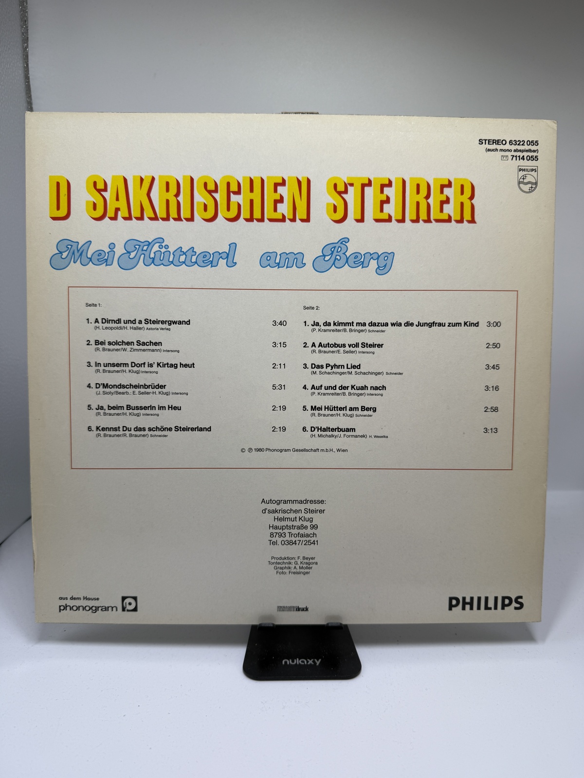 LP / D' Sakrischen Steirer – Mei Hütterl Am Berg