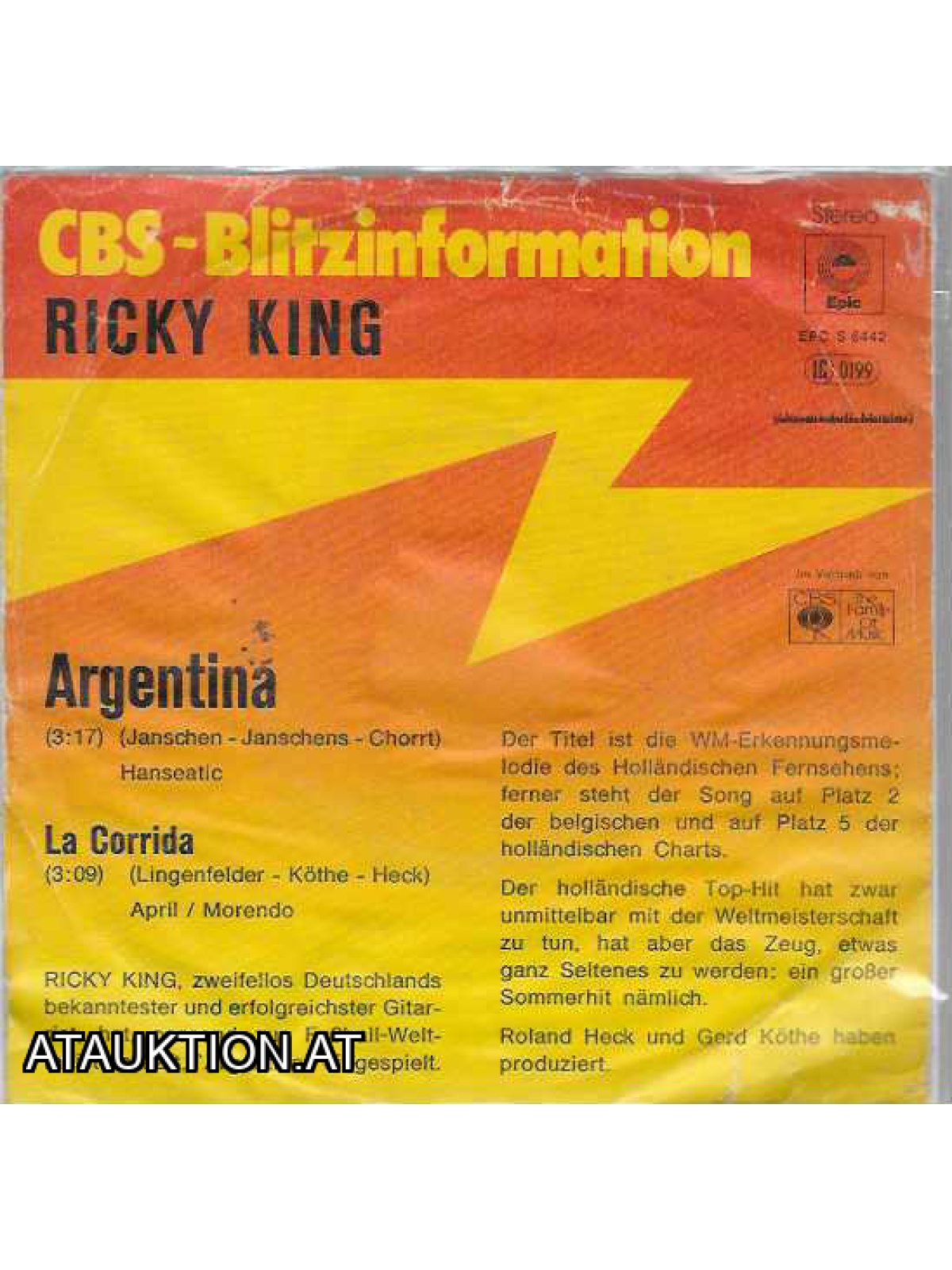 SINGLE / Ricky King – Argentina