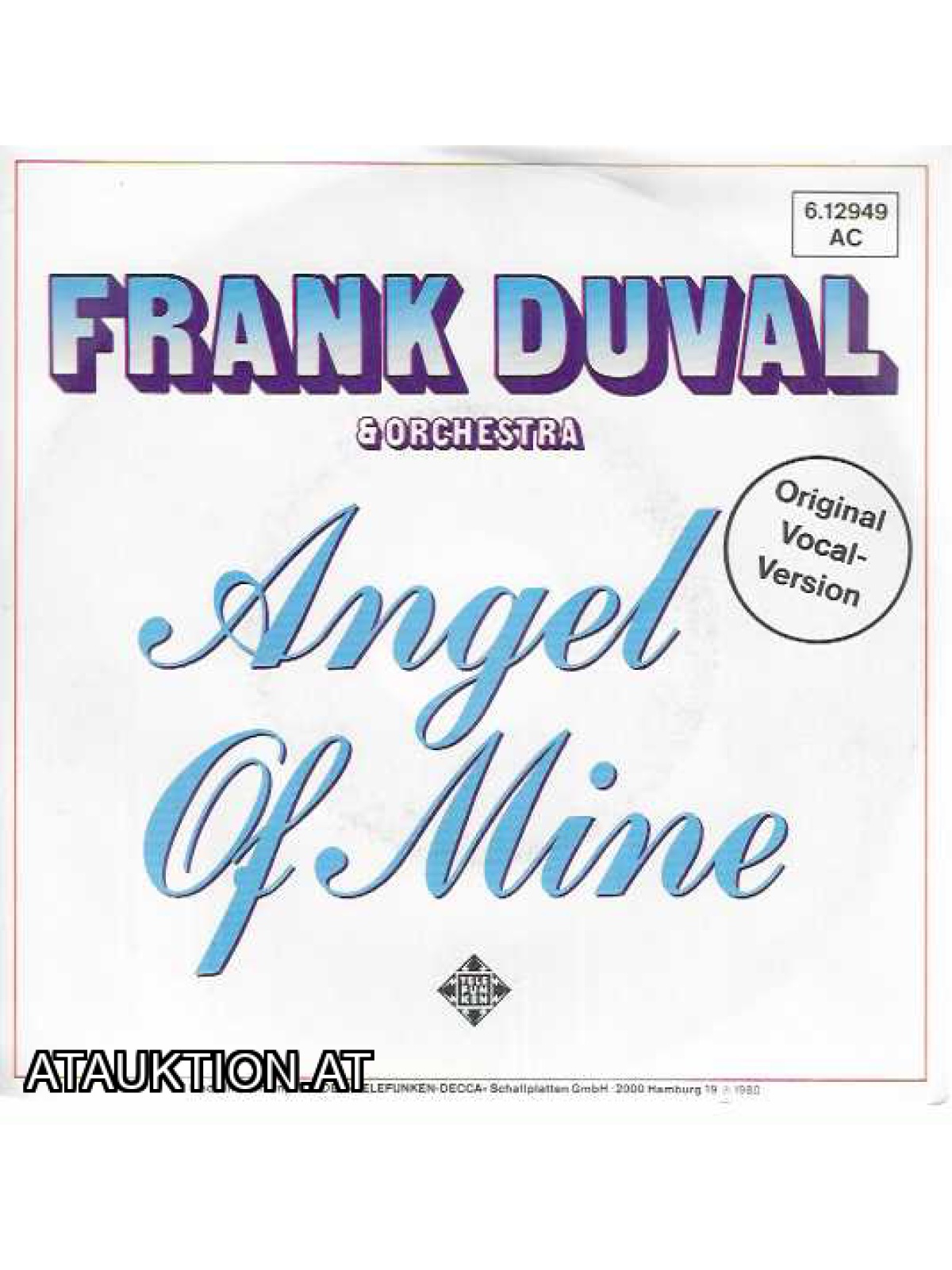 SINGLE / Frank Duval & Orchestra – Angel Of Mine