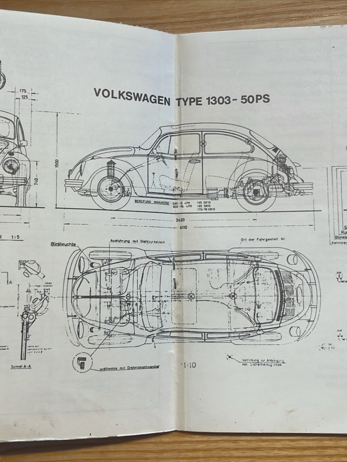 VW Typenschein Type 1303 (50 PS)