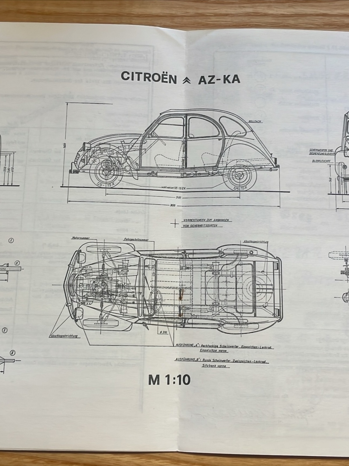 Citroen 2 CV Typenschein