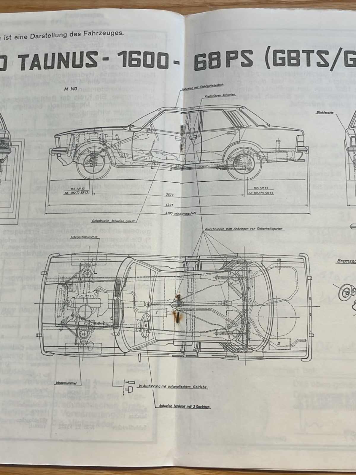 Ford Taunus 1600 68 PS Typenschein