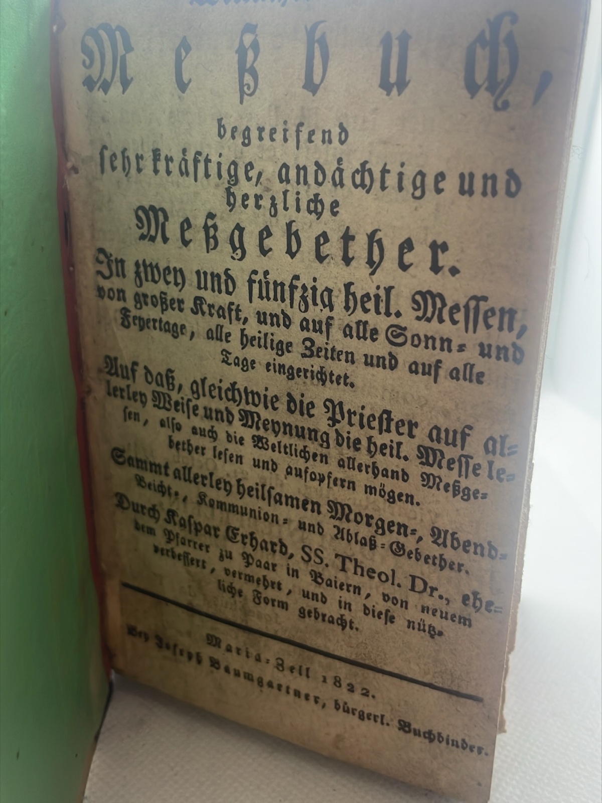 Messbuch von 1822, Maria Zell, Kreuzwege Holzstich?