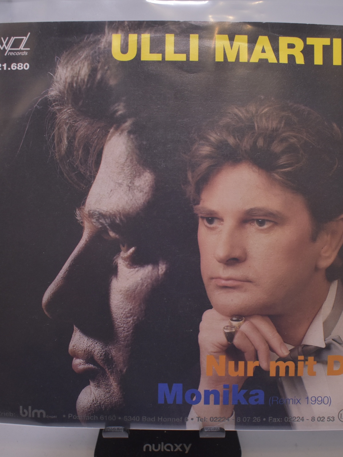 Single / Ulli Martin – Nur Mit Dir / Monika (Remix 1990)