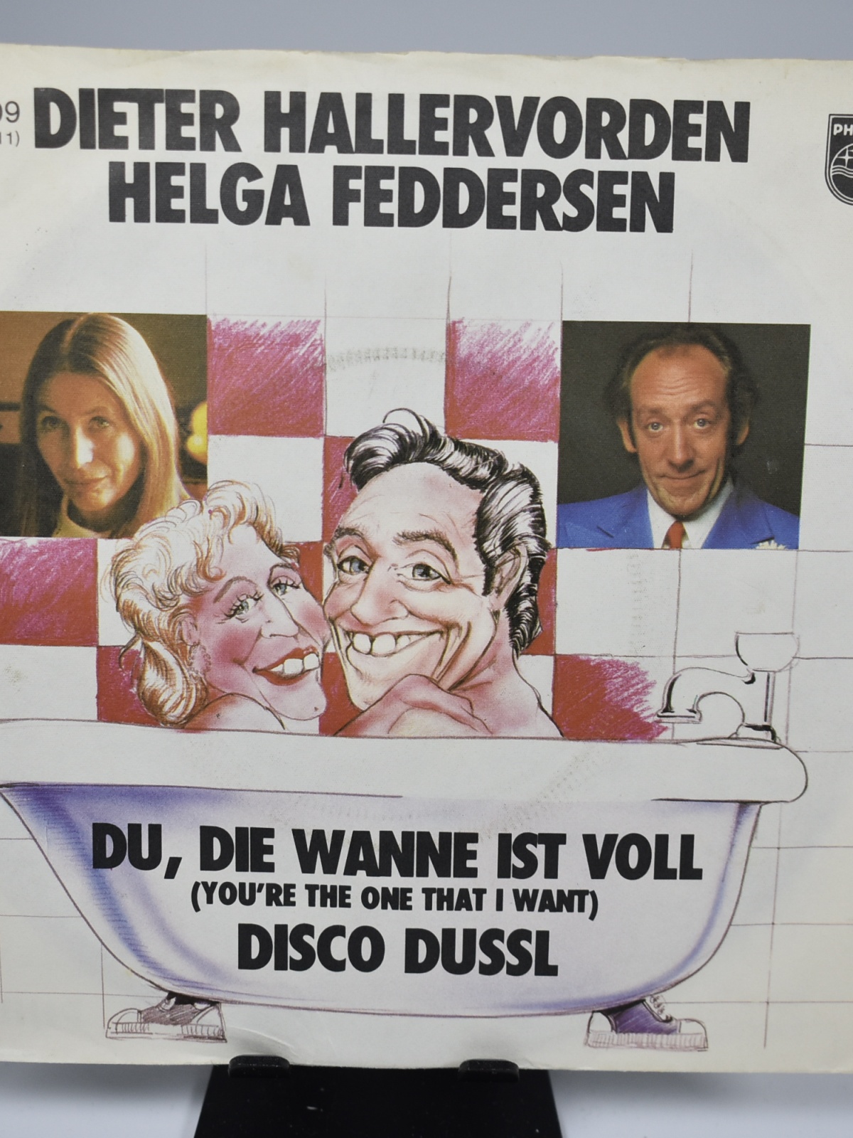 Single / Dieter Hallervorden, Helga Feddersen – Du, Die Wanne Ist Voll (You're The One That I Want) / Disco Dussl