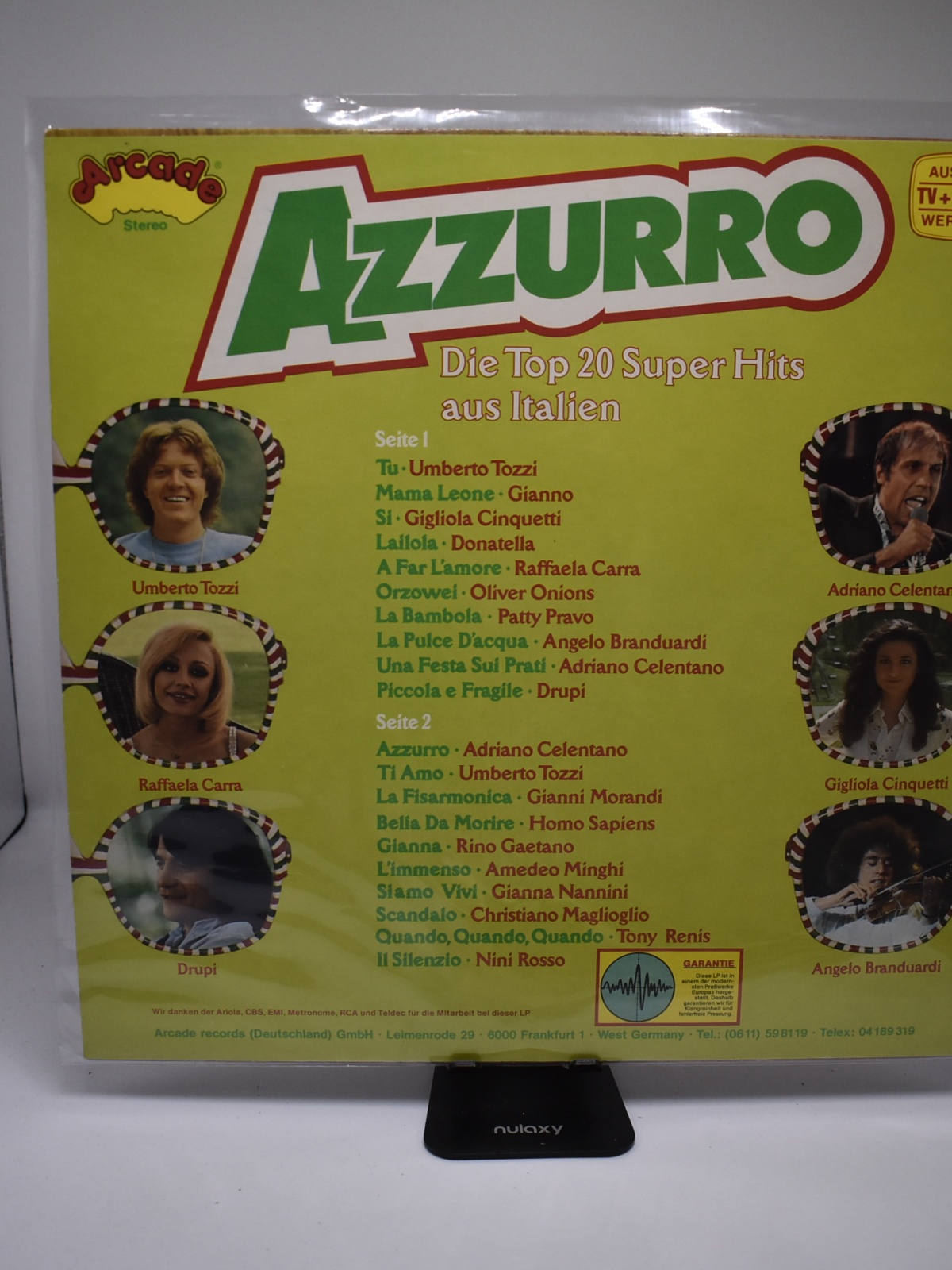 LP / Various – Azzurro Die Top 20 Super Hits Aus Italien