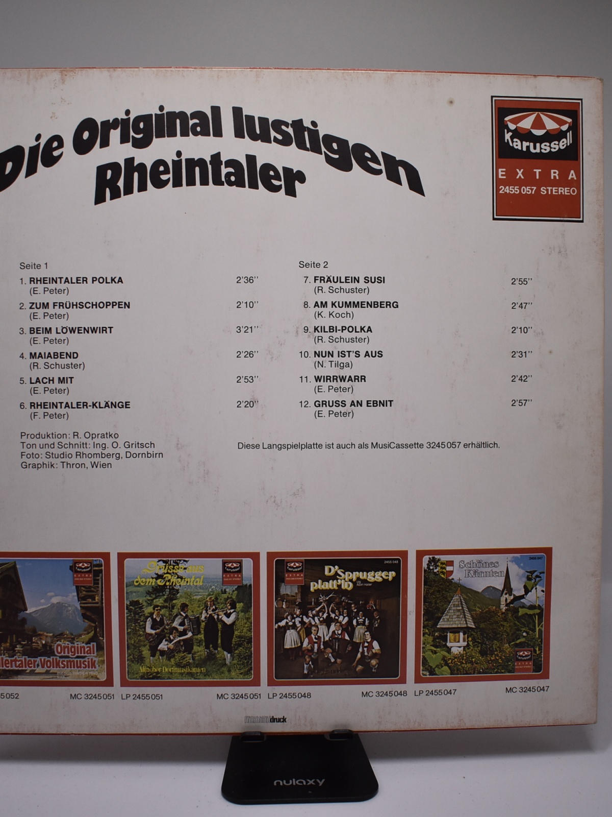 LP / Die Original Lustigen Rheintaler – Die Original Lustigen Rheintaler