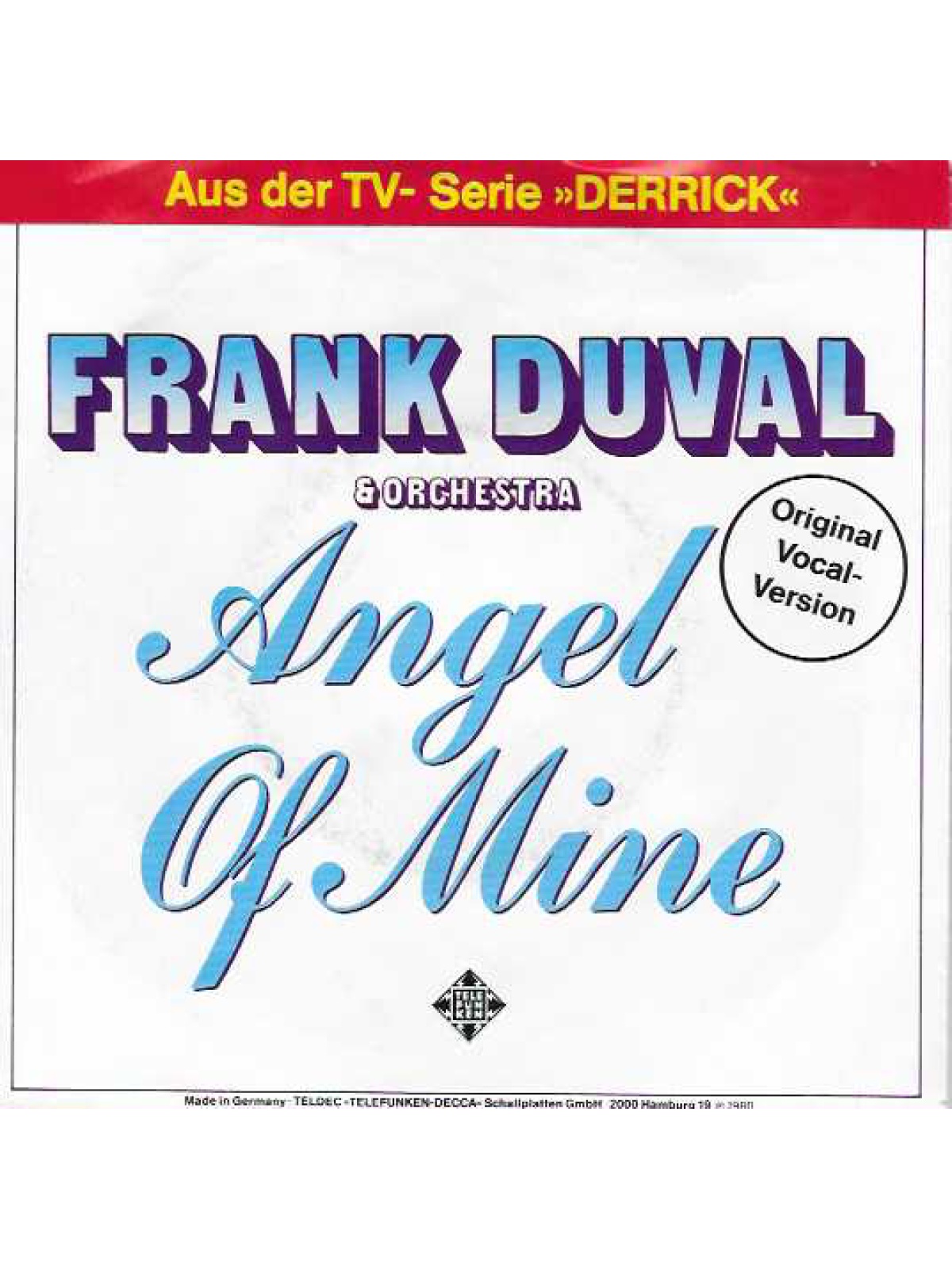 SINGLE / Frank Duval & Orchestra – Angel Of Mine