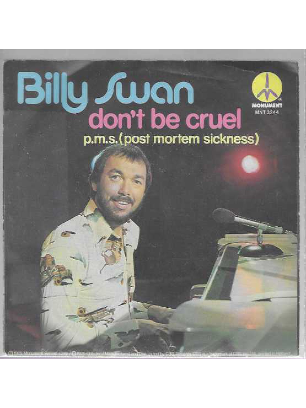 SINGLE / Billy Swan – Don't Be Cruel / P.M.S. (Post Mortem Sickness)