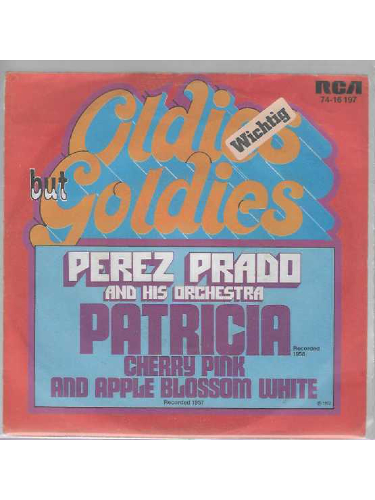 SINGLE / Perez Prado And His Orchestra – Patricia / Cherry Pink And Apple Blossom White