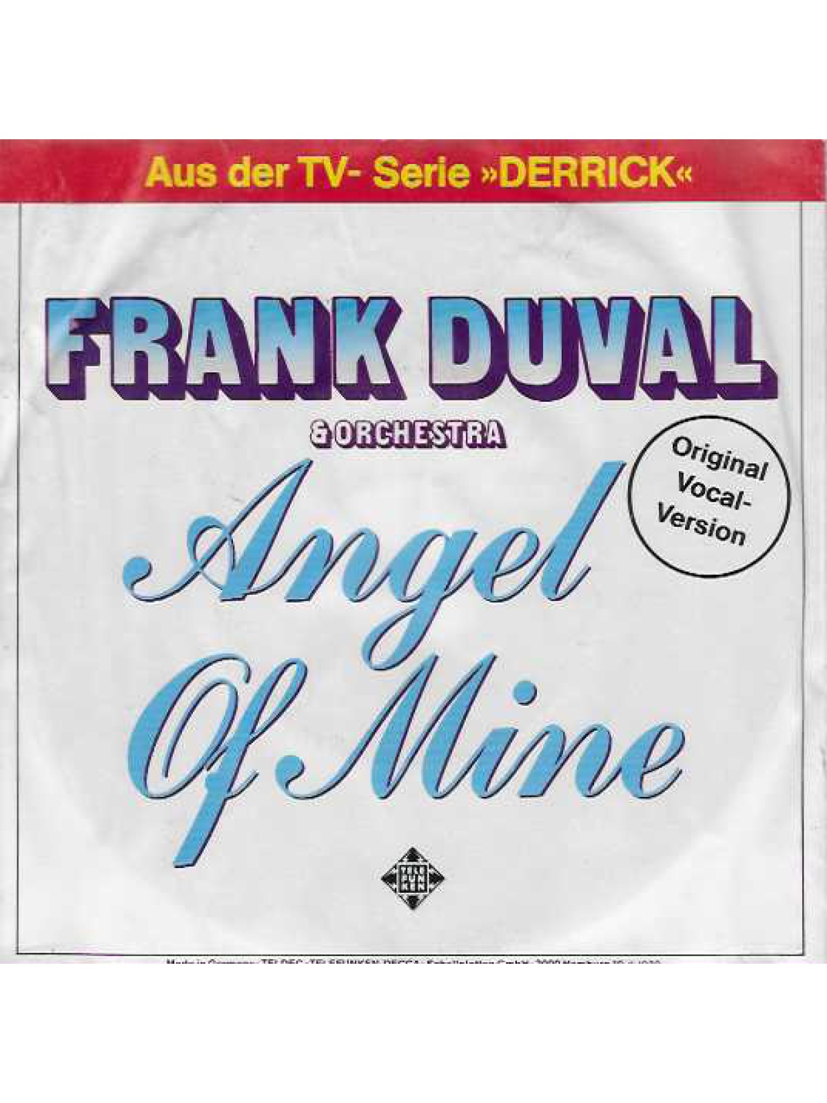 SINGLE / Frank Duval & Orchestra – Angel Of Mine