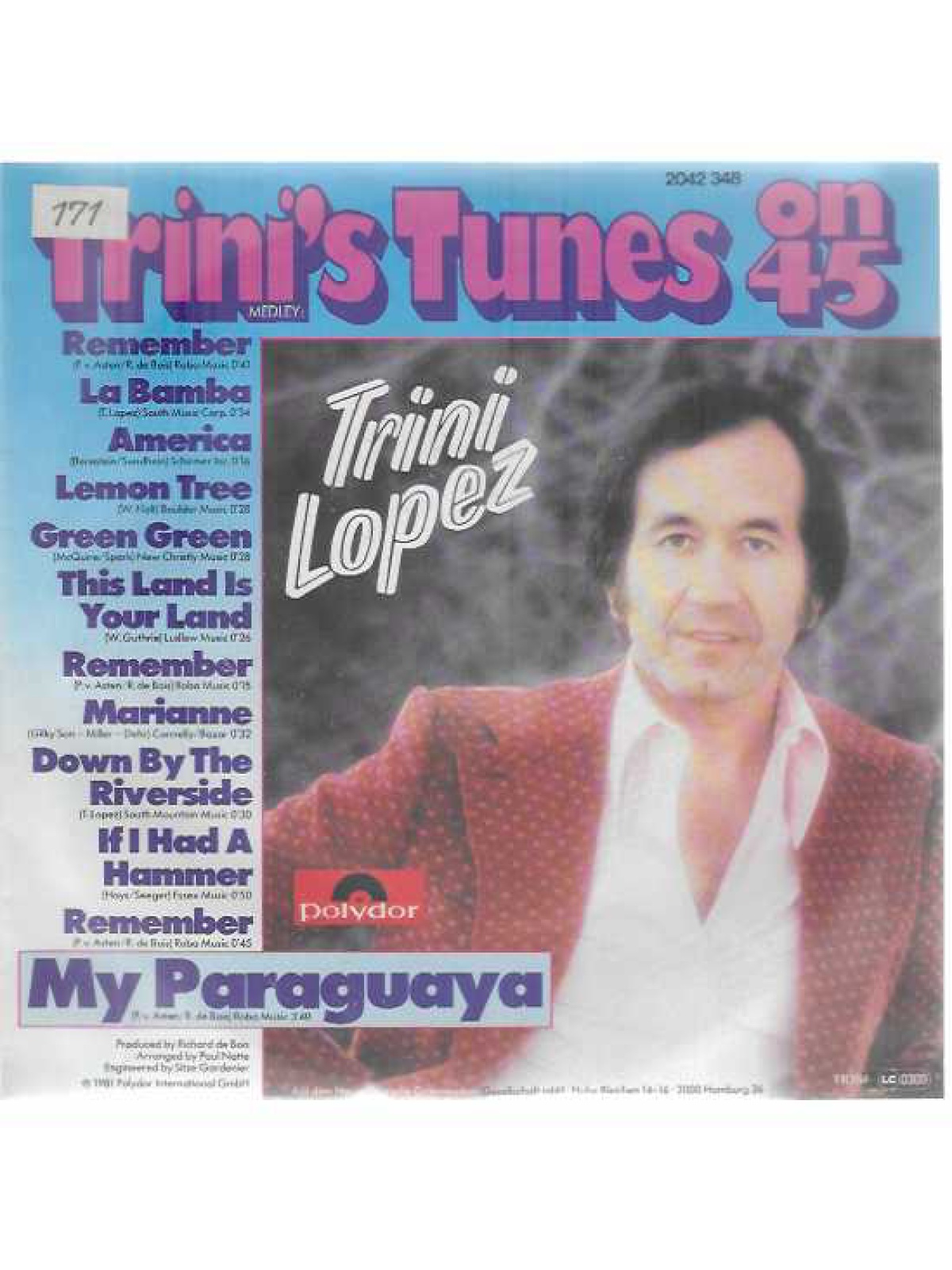 SINGLE / Trini Lopez – Trini's Tunes On 45