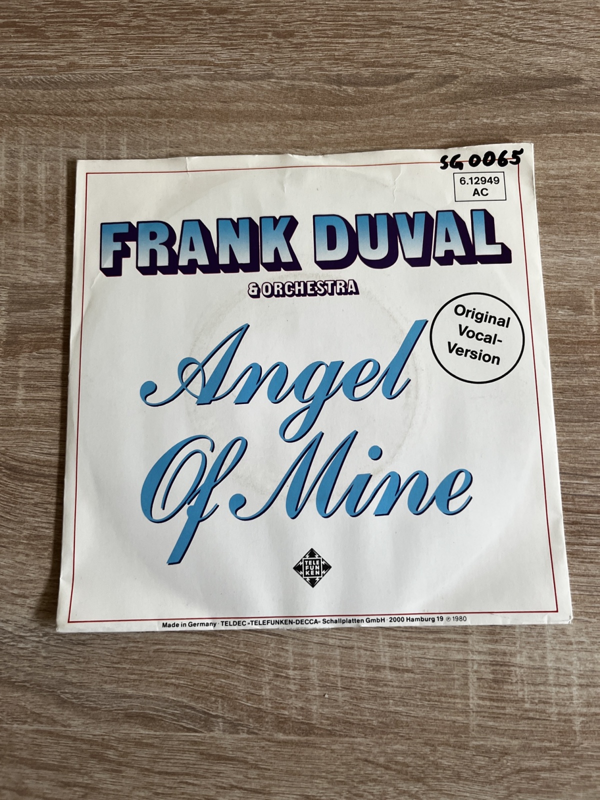 SINGLE / Frank Duval & Orchestra – Angel Of Mine