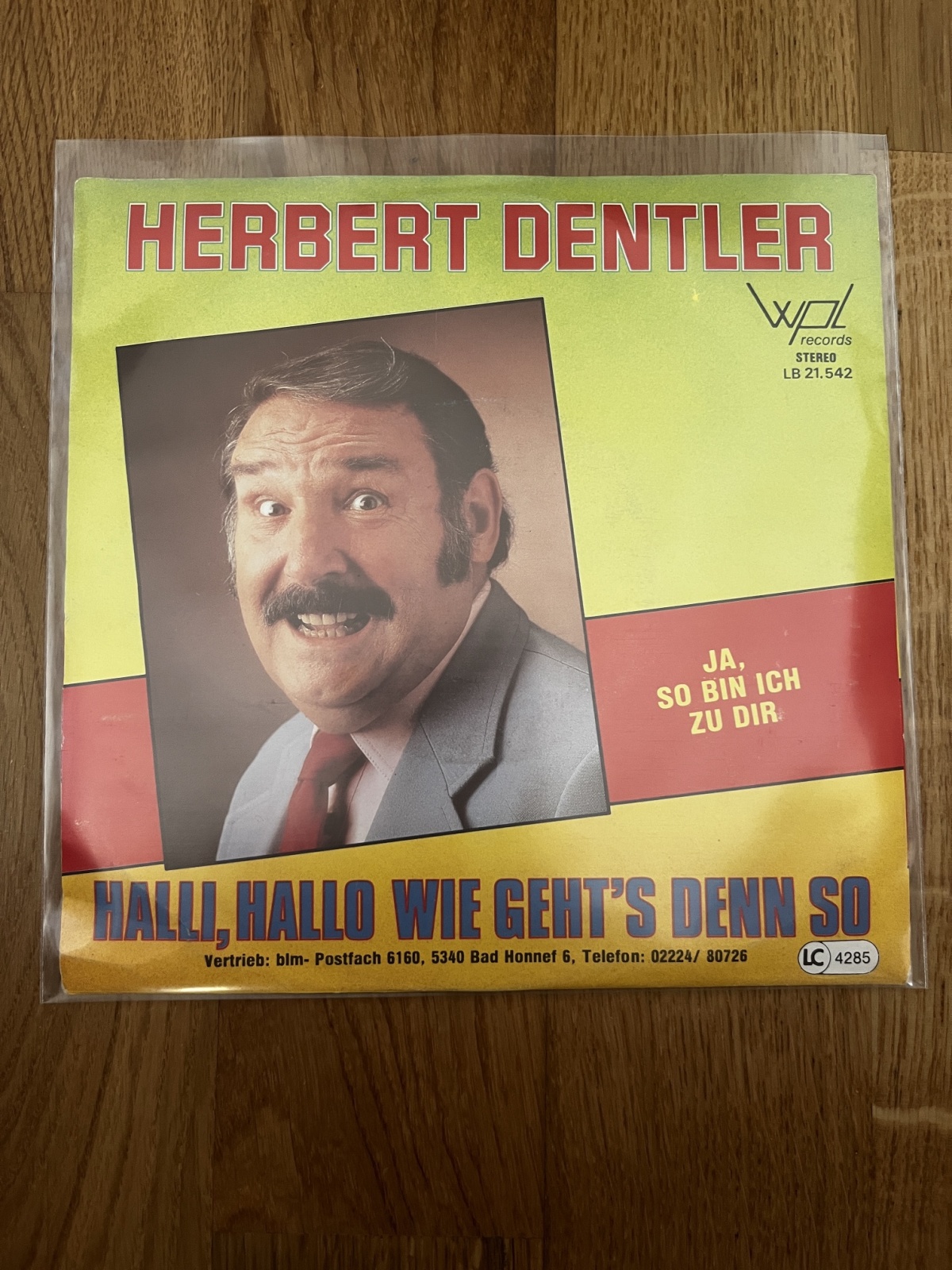 SINGLE / Herbert Dentler - Ja so bin ich zu dir