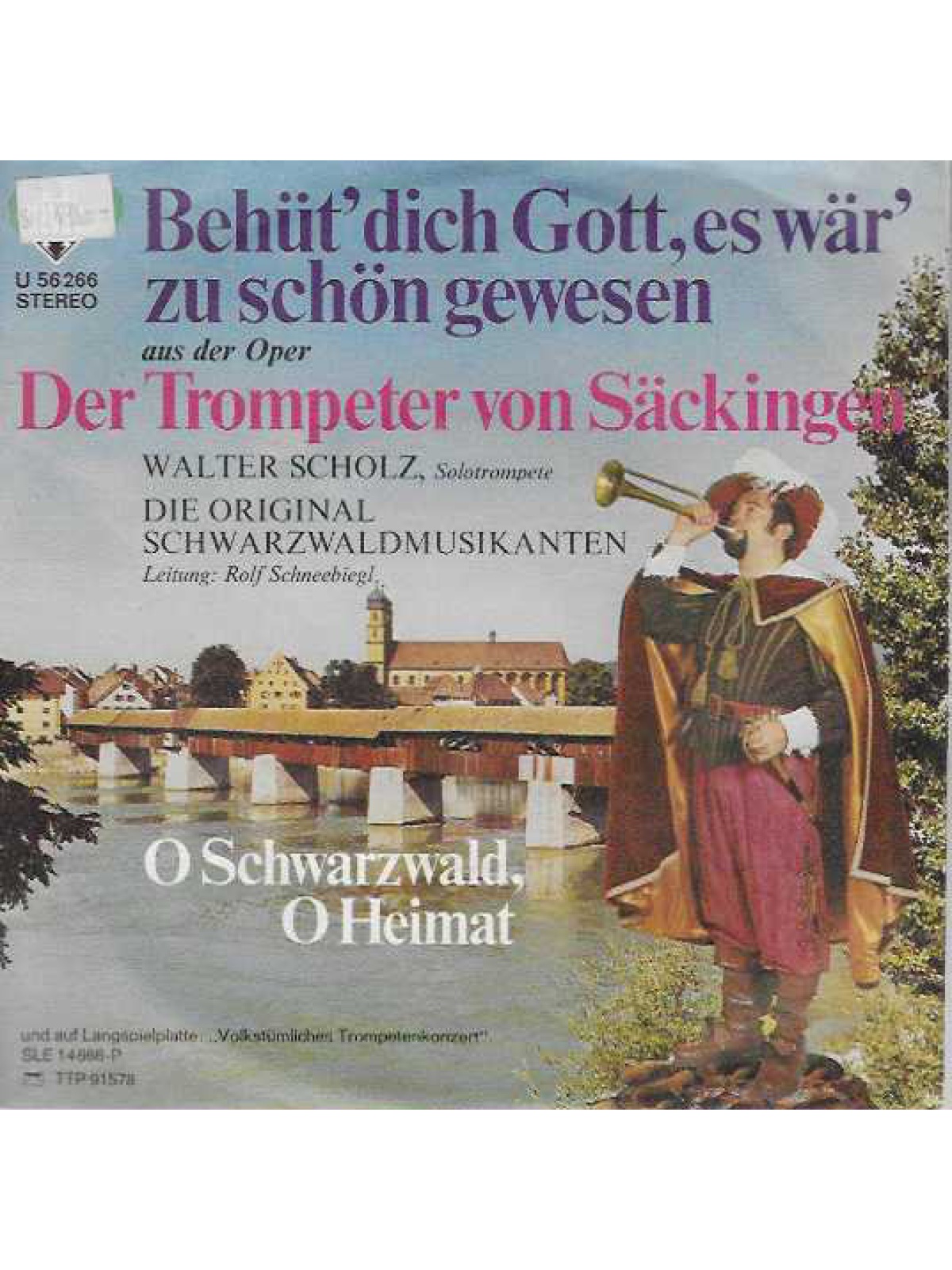 SINGLE / Walter Scholz, Die Original Schwarzwaldmusikanten – Behüt' Dich Gott, Es Wär' Zu Schön Gewesen