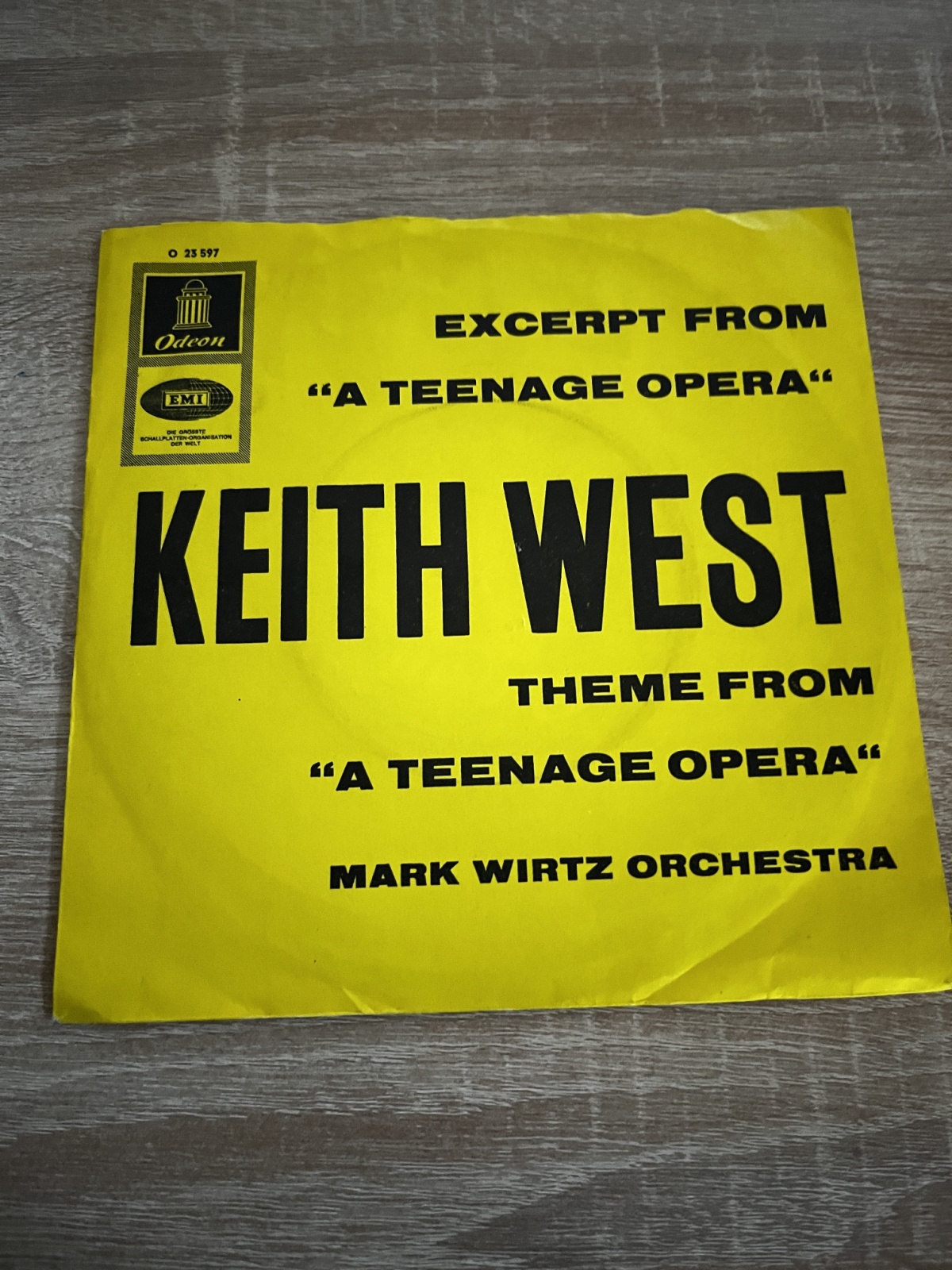 SINGLE / Keith West / Mark Wirtz Orchestra – Excerpt From "A Teenage Opera"