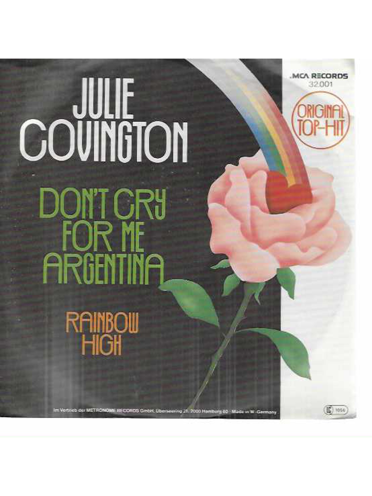 SINGLE / Julie Covington – Don't Cry For Me Argentina