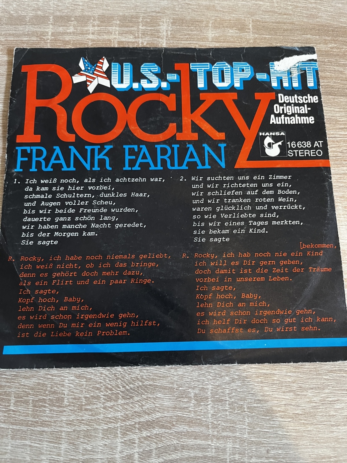 SINGLE / Frank Farian – Rocky