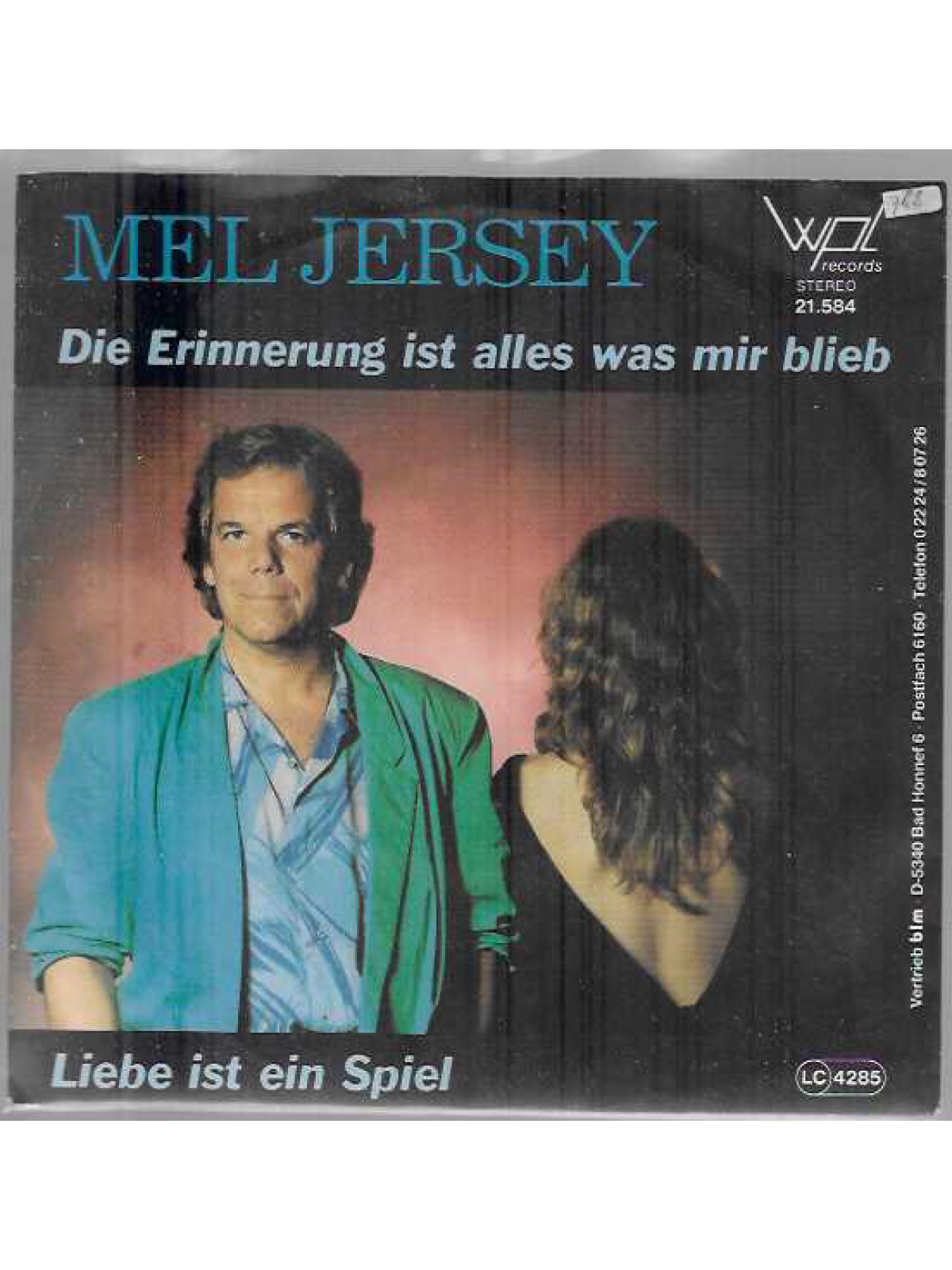 SINGLE / Mel Jersey – Die Erinnerung Ist Alles Was Mir Blieb