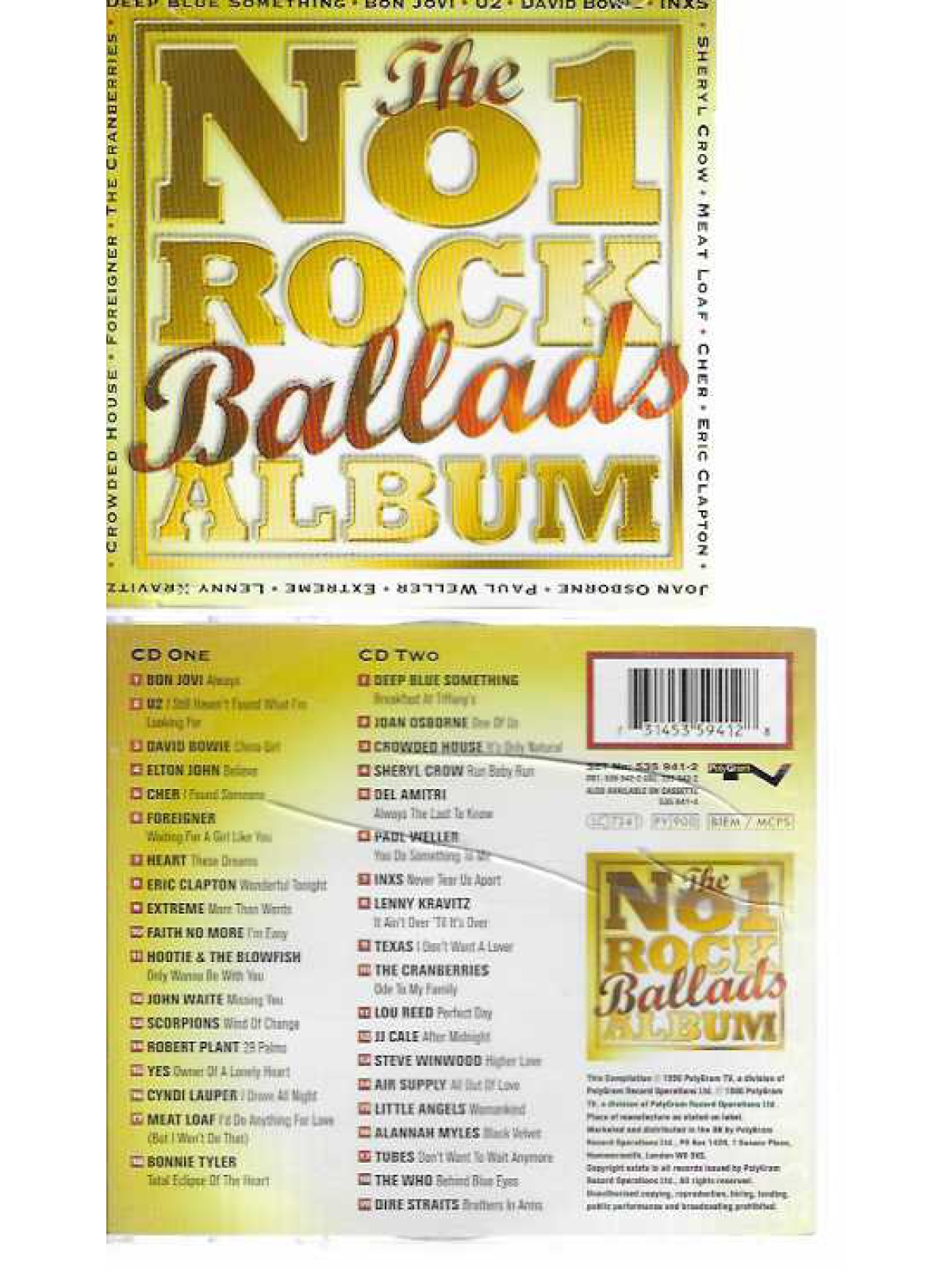 CD / Various – The No.1 Rock Ballads Album