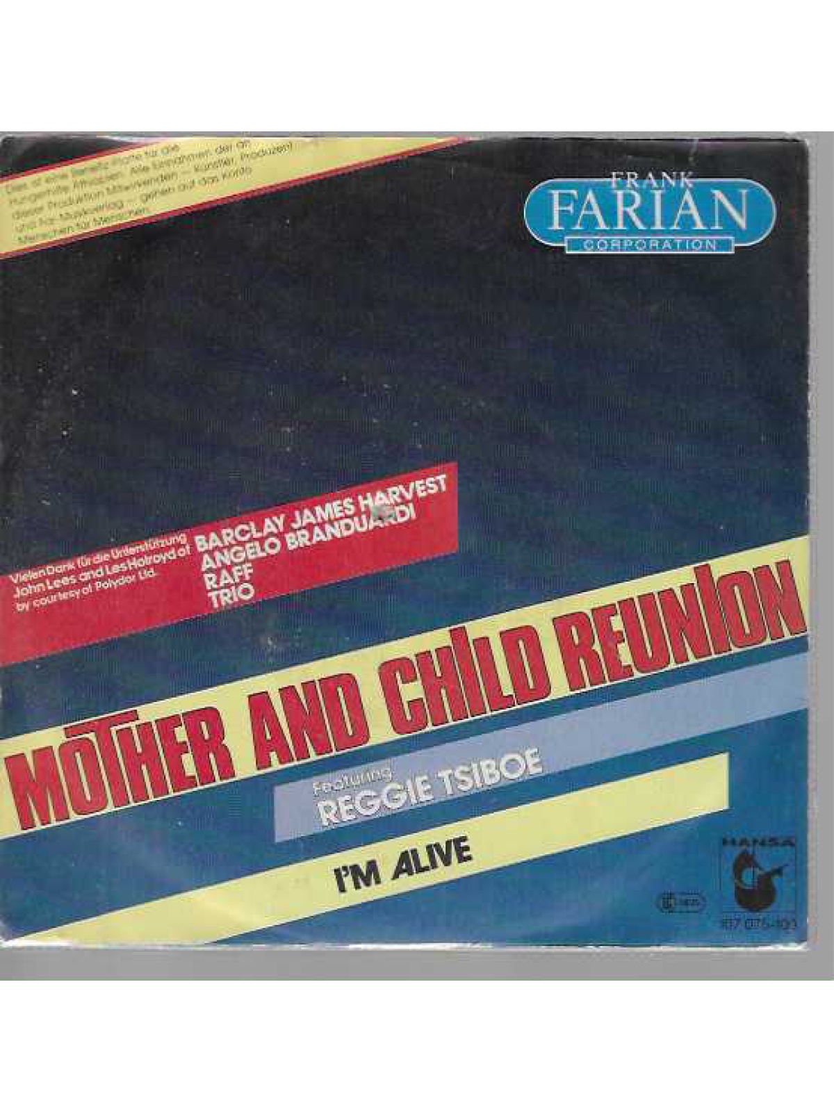 SINGLE / Frank Farian Corporation – Mother And Child Reunion