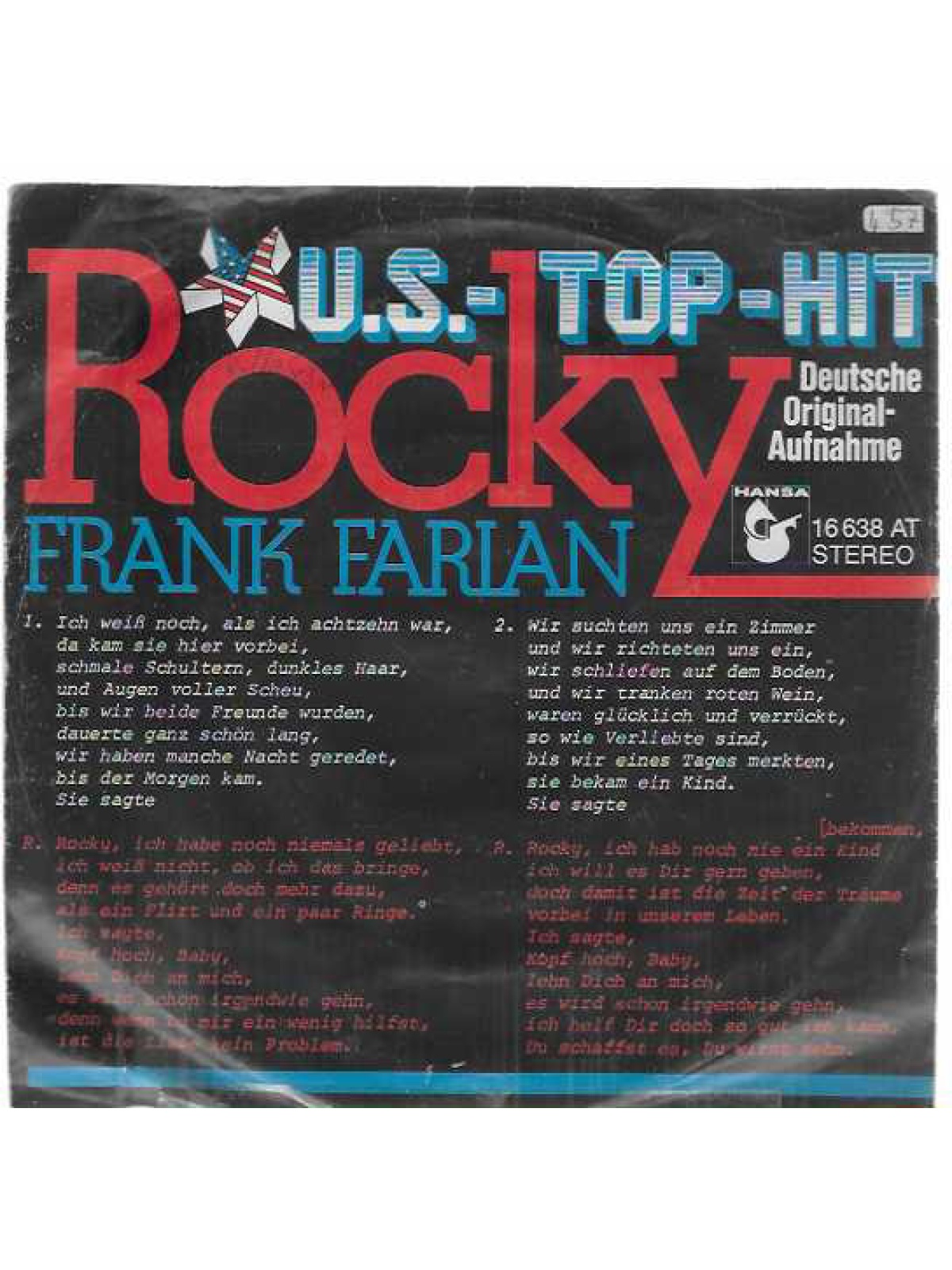 SINGLE / Frank Farian – Rocky