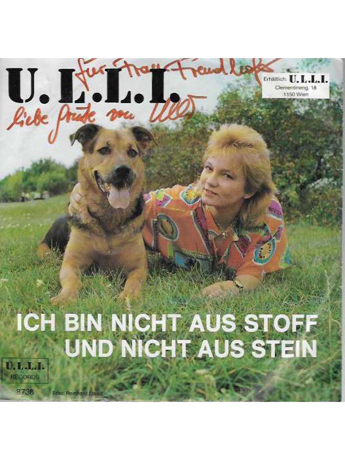 SINGLE / Unknown Artist – Ich Bin Nicht Aus Stoff Und Nicht Aus Stein