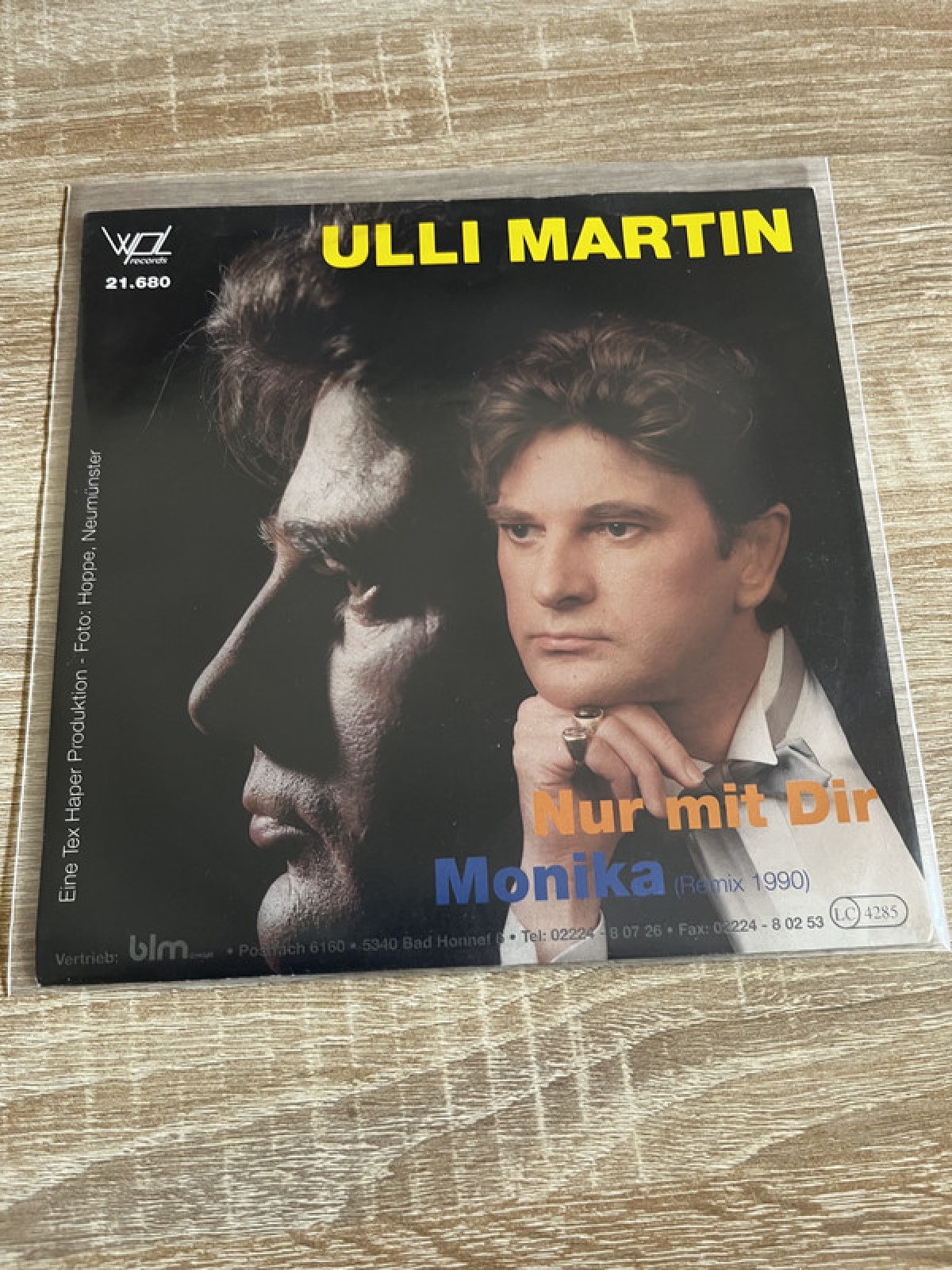 SINGLE / Ulli Martin – Nur Mit Dir / Monika (Remix 1990)